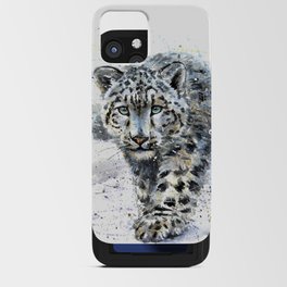 snow leopard iPhone Card Case