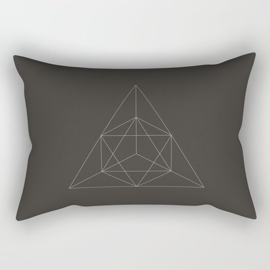 Geometric Dark Rectangular Pillow