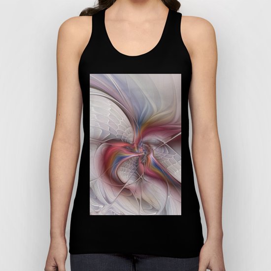 Abstract Dancing, Fractal Art Unisex Tank Top