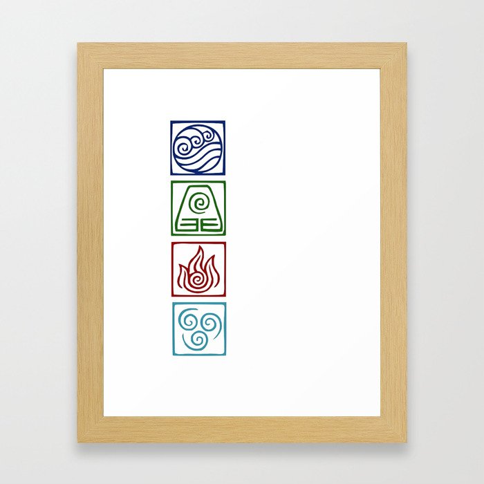 The 4 elements Framed Art Print