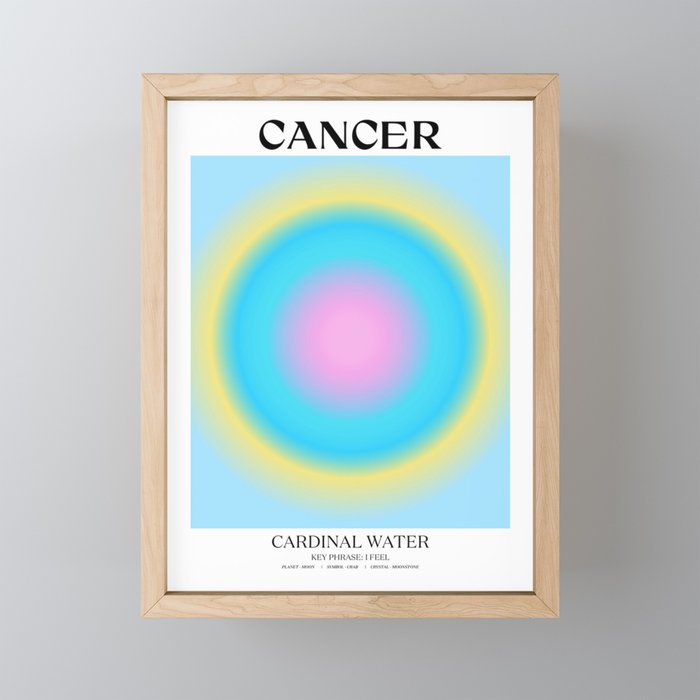 Cancer Gradient Print Framed Mini Art Print