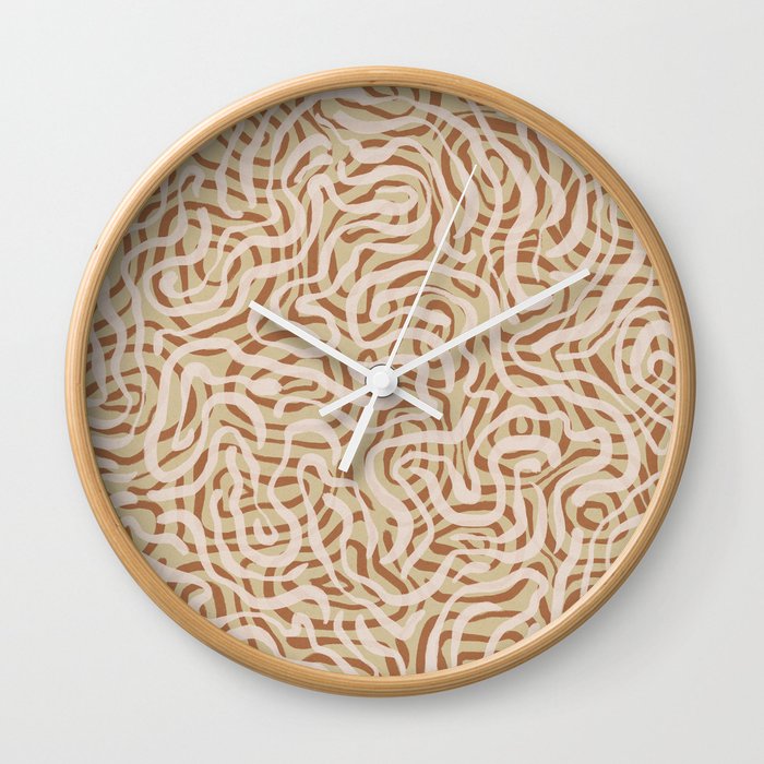 Neutral Pattern Wall Clock