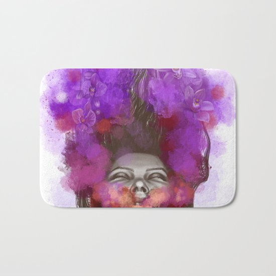 Free thoughts colorful painting Bath Mat