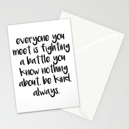 SKAM - Everyone you meet is fighting a battle you know nothing about Stationery Card