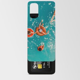 People Swimming, Aerial Sea, Aerial Ocean, Aerial Print, People Summer Hot Day At Seaside Android Card Case