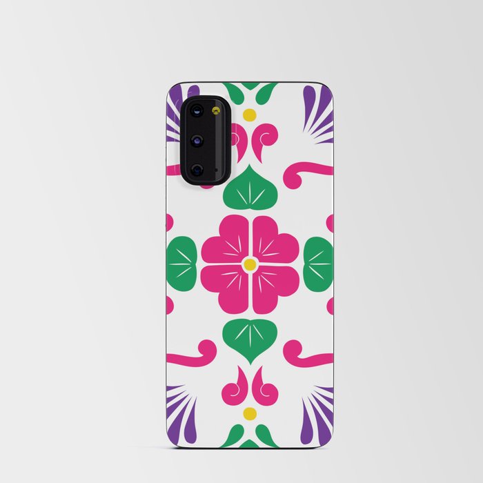Pink 1, Framed Talavera Flower Android Card Case