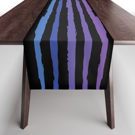 Rainbow Horizontal Striped Brush Pattern. Digital Illustration Background Table Runner