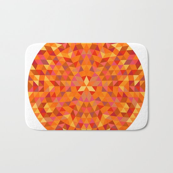 Triangle Sun Mandala Bath Mat