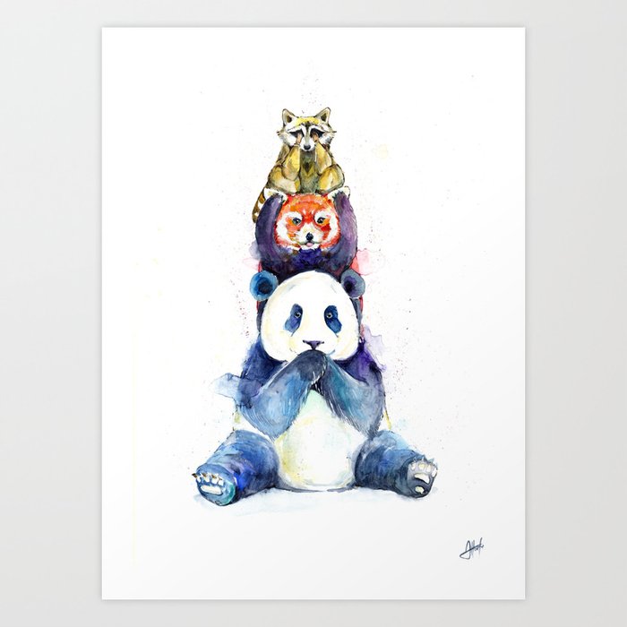 Pandamonium Art Print
