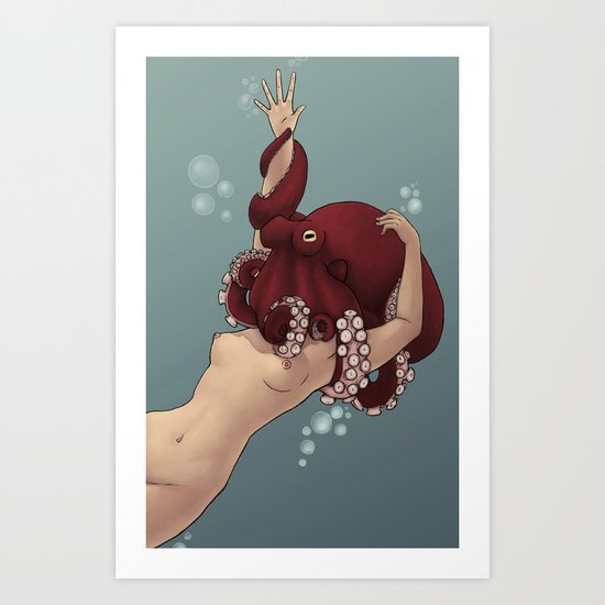 OctoWoman Art Print