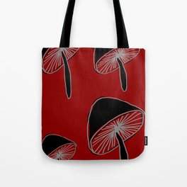 Whimsical Mushrooms #Pattern #Nature #DigitalArt Tote Bag