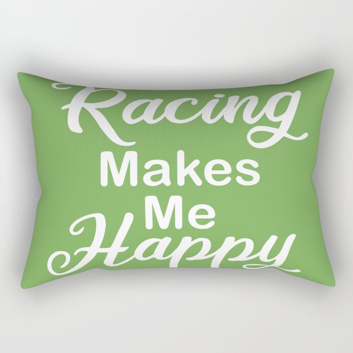 Racing Makes Me Happy Rectangular Pillow