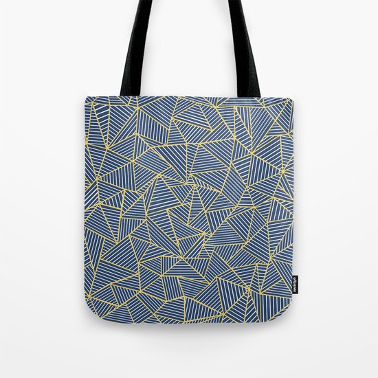 Ab Out Double R Navy Tote Bag