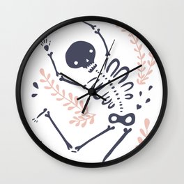 Falling Skeleton Wall Clock