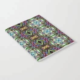 Liquid Light Series 80 ~ Rainbow Abstract Fractal Pattern Notebook