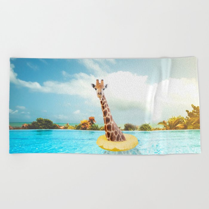 Giraffe deals beach towel