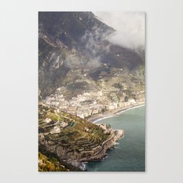 Amalfi Coast from Above  |  Travel Photography Canvas Print