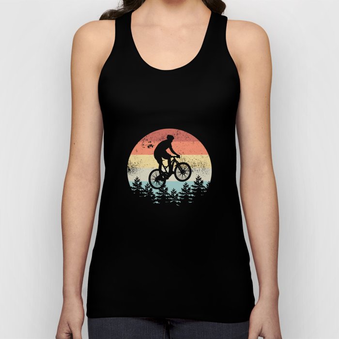 Mountain Biking Sunset Cyclist MTB Gift Tank Top