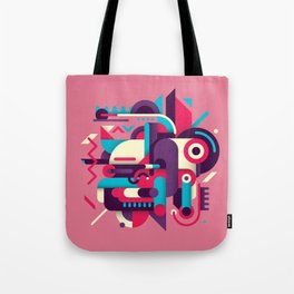 Abstract Shapes Bold Colors Tote Bag