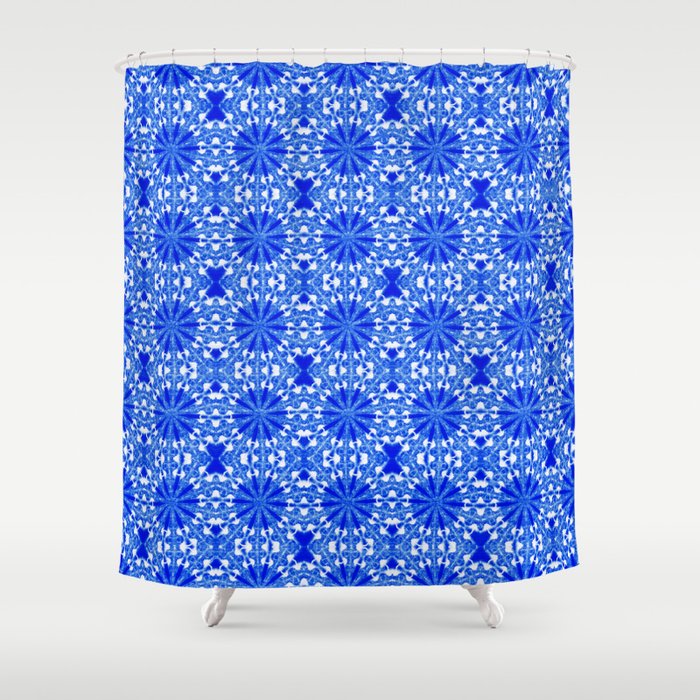 Sapphire Blue Star Shower Curtain By Saravalor Society6