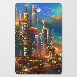 Skyline from the Future Cutting Board