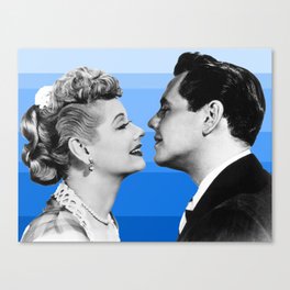 lucy and desi blue Canvas Print