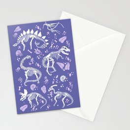 Excavated Dinosaurs on Very Peri Stationery Card