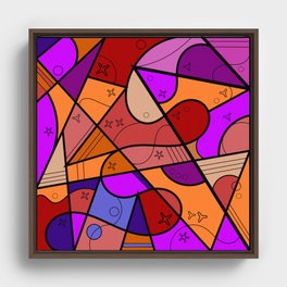 Stained Glass Abstract Gothic 1 Framed Canvas