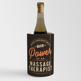 Massage Therapist Funny Job Title Profession Birthday Worker Wine Chiller