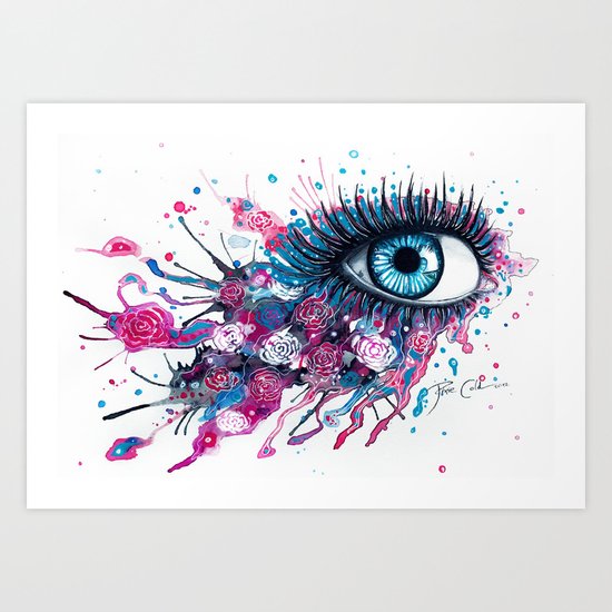"Midnight Rose" Art Print