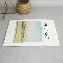 Pissarro - Landscape, Ile-de-France Area & Throw Rug