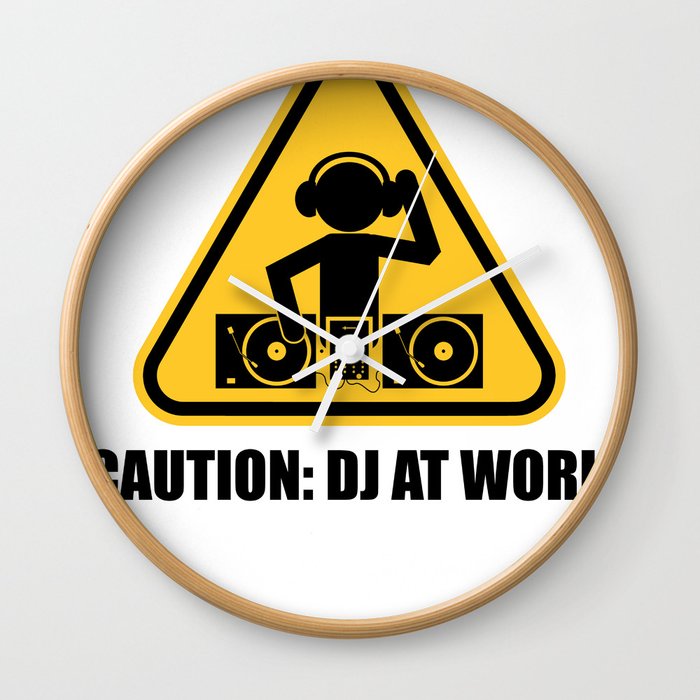 DJ At Work Wall Clock