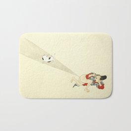 Samurai Farting On A Cat - Funny - Japanese - Samurai Bath Mat