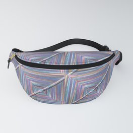 God's Eye Multicolor Yarn Woven Around a Chopstick Square Pattern Design Fanny Pack
