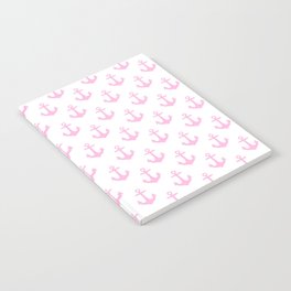 Anchors (Pink & White Pattern) Notebook