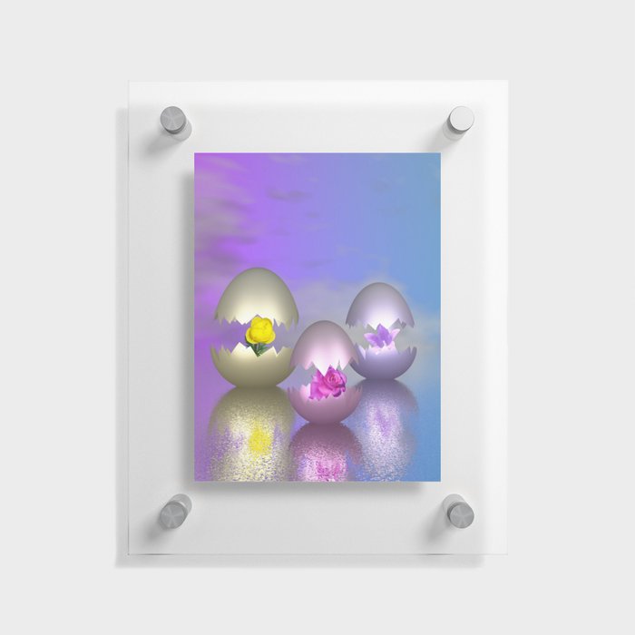 happy easter card Floating Acrylic Print