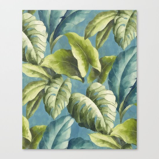 Tropical leaves Canvas Print