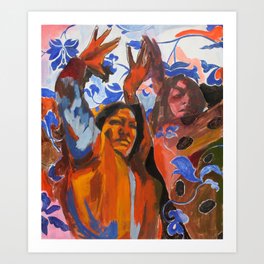 Flamenco dancer and Carmen Amaya Art Print