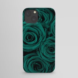 emerald green roses iPhone Case