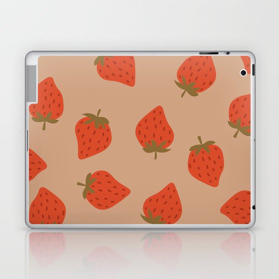 Hand drawn Summer Strawberries Laptop & iPad Skin