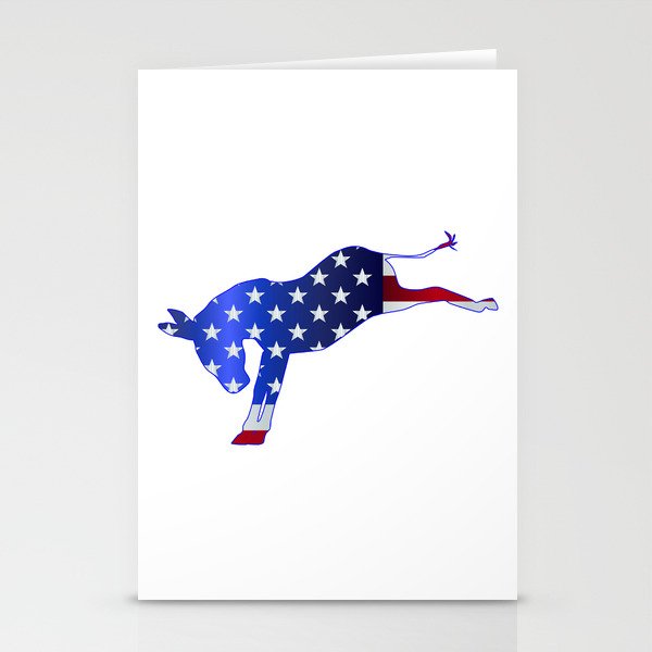 Democrat Donkey Flag Stationery Cards