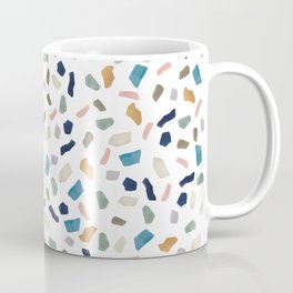 Terrazo Texture - Blue and Earth tones Coffee Mug