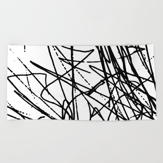 Daisy Scribble Beach Towel