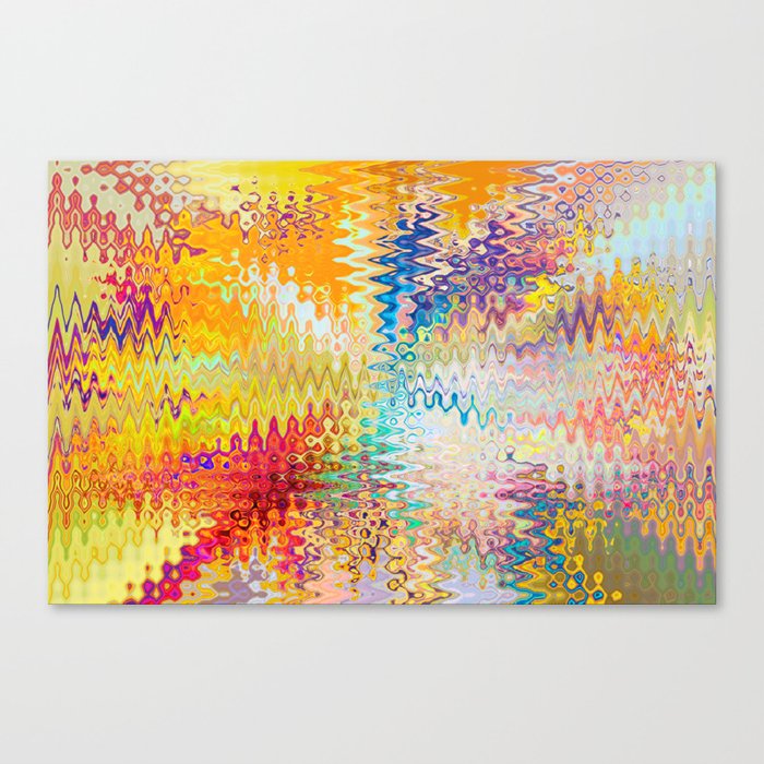 Colorful Zigzag Explosion Canvas Print