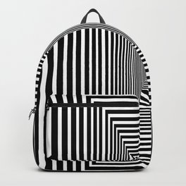 black and white square art Backpack
