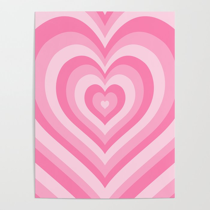 pastel pink heart Poster Poster