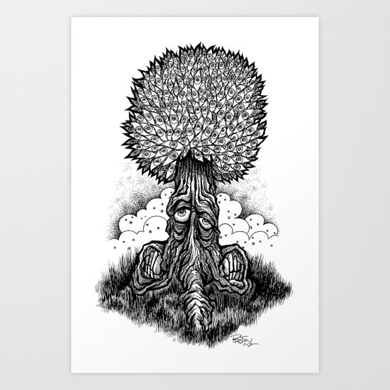 Leaveyes Art Print