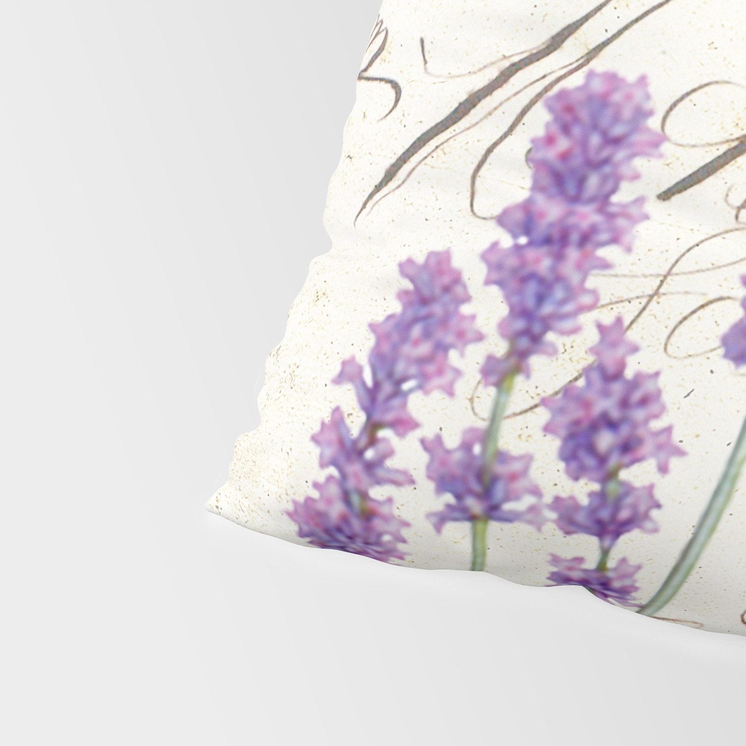 Lavender Antique Rustic Flowers Vintage Art by Lotusart on Synthetic Standard Set of 2 Pillow Sham 