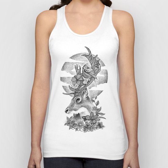 THE DEER AND THE BIRD Unisex Tank Top