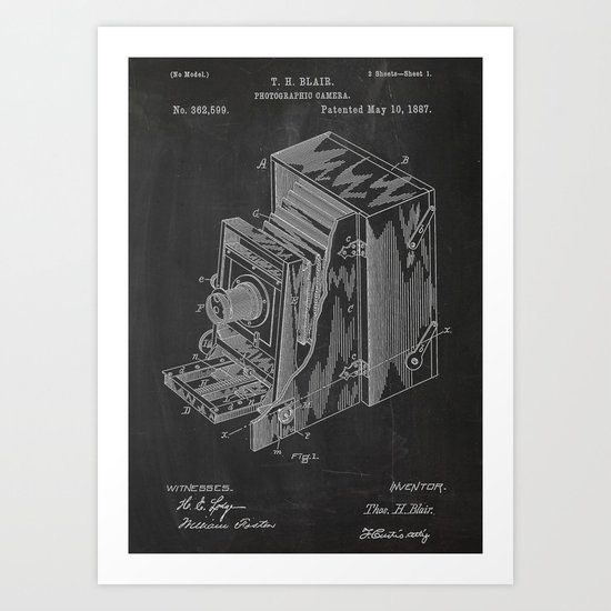 Photographic Camera Patent Art Print